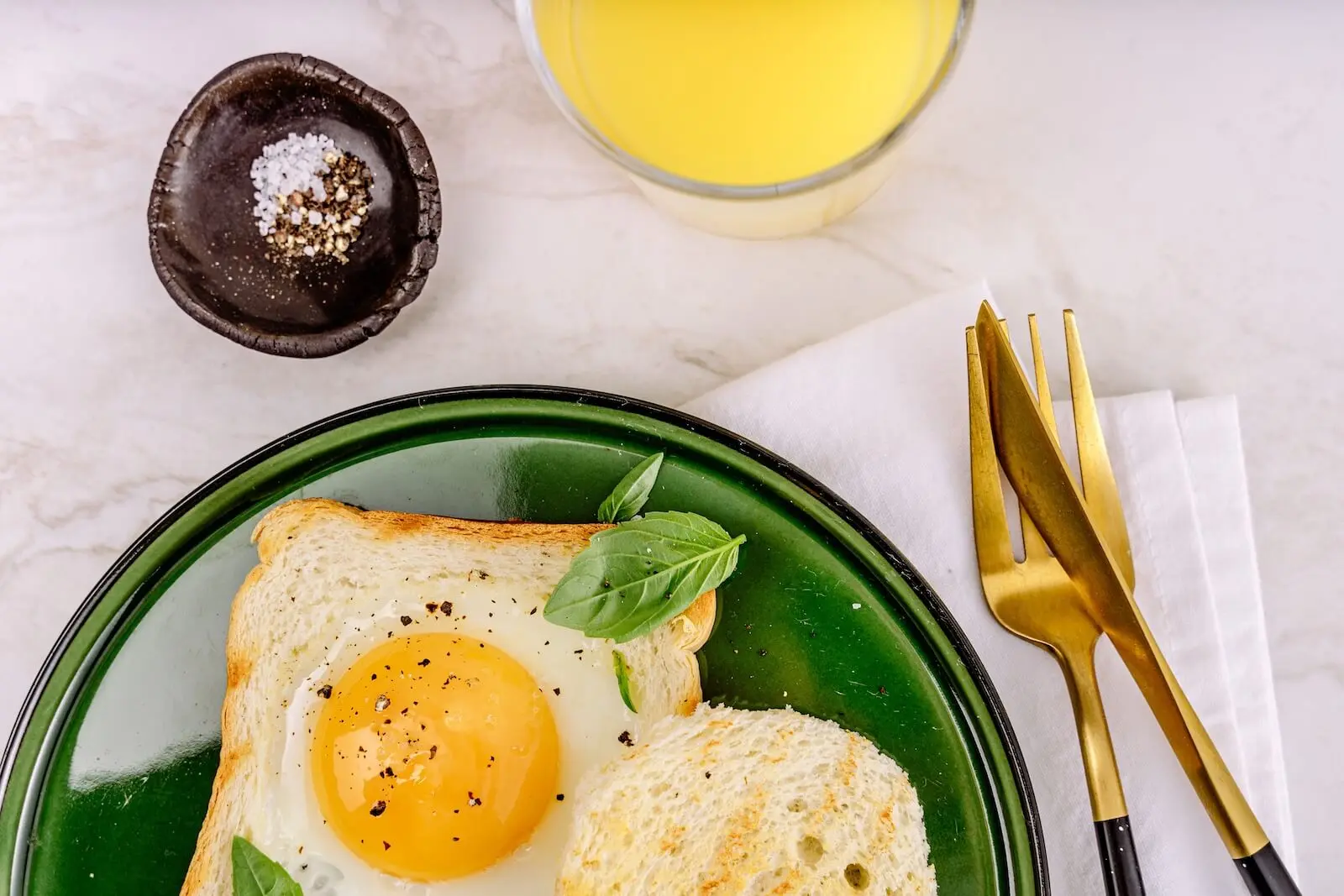 Organic Toast and Sunny Egg